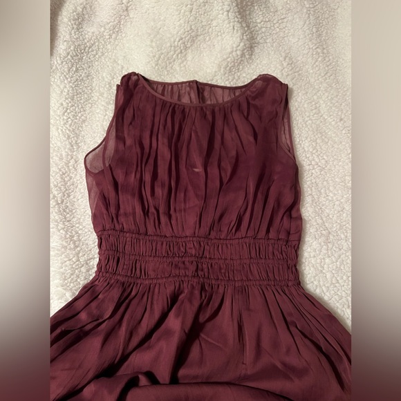 NWT Abercrombie & Fitch Chiffon Easy High-Neck Midi Dress with ruffled hem - Picture 9 of 16